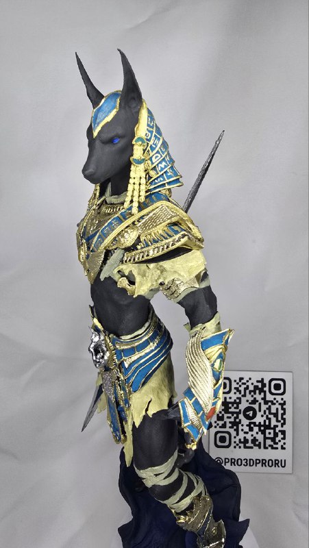 Египетская мифология на саязи. Анубис (Anubis). Прекрасен в деталях. Расписан вручную.