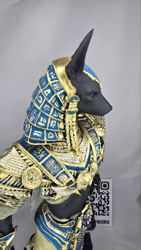 Египетская мифология на саязи. Анубис (Anubis). Прекрасен в деталях. Расписан вручную.