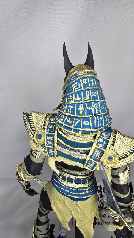 Египетская мифология на саязи. Анубис (Anubis). Прекрасен в деталях. Расписан вручную.